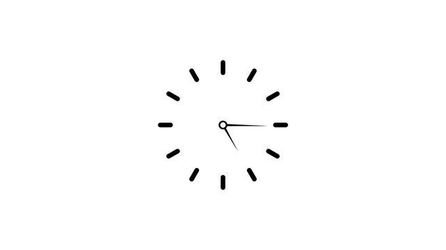 Clock spinning, watch animation on transparent background with alpha channel.transparent background 4k visuals