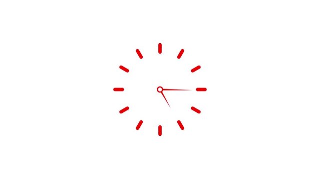 Clock spinning, watch animation on transparent background with alpha channel.transparent background 4k visuals
