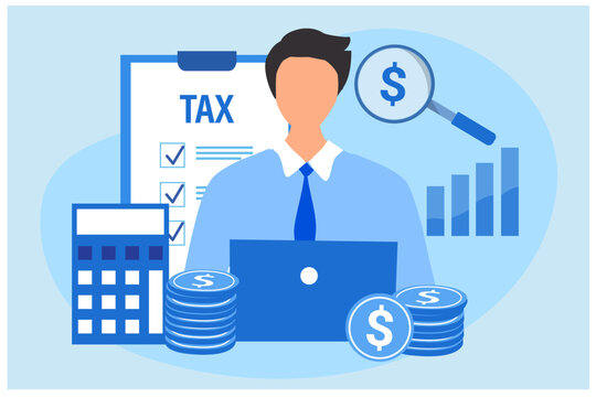 Tax paymnet for busienss vector illustration
