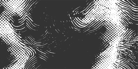 Abstract swirling, monochromatic textures creates a striking visual impact with its intricate lines and contrasting tones. The flowing patterns evoke a sense of movement and depth. © DAKU MOHARAJ