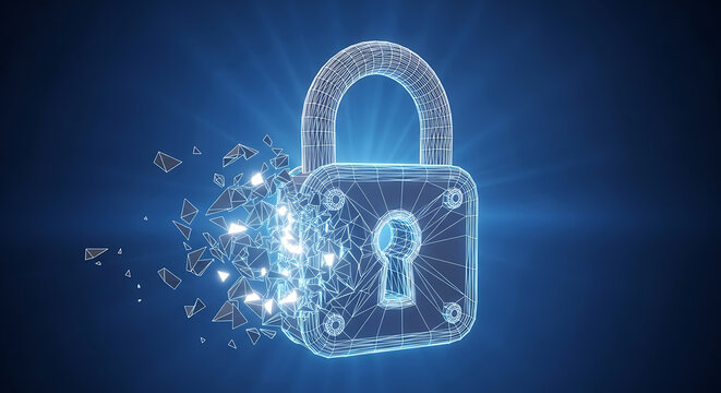 Breaking free from security constraints with shattered digital padlock