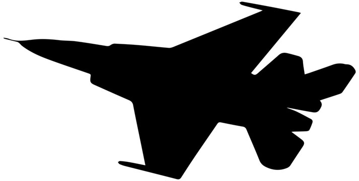 Military Fighter Jet Aircraft Silhouette