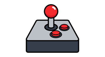 Retro Arcade Joystick Controller Illustration (1)