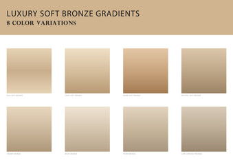 Luxury Soft Bronze Gradient Background Collection &ndash; Metallic Elegant Color Set