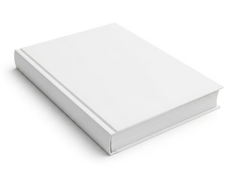 A stack of blank white paper sheets on a white background