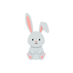 Obraz premium A sitting Easter bunny with long ears