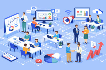 Office Team Working Together