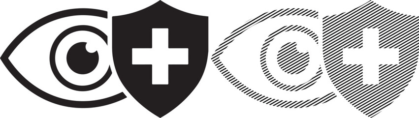 Obraz premium Protection Eye Shield Security Symbol Icon Vector Illustration by Illustration