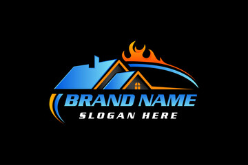 Heating and cooling logo