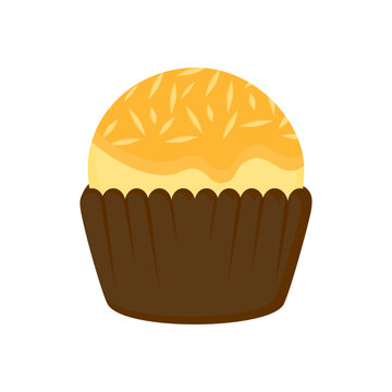 Traditional Pineapple Tart with Golden Pineapple Glaze Topping in a Paper Cup