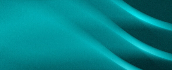 Obraz premium Smooth teal fabric texture with flowing folds and soft waves in a serene and calming deep bluegreen color background