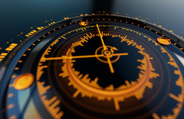 Obraz premium Time and Money Symbols euro