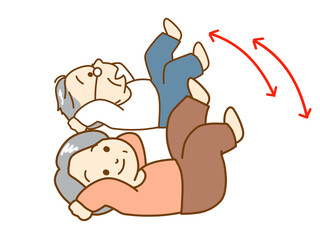 Seniors maintaining their health through air cycling