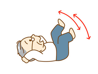 Seniors maintaining their health through air cycling