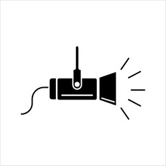 Fototapeta premium black and white ceiling spotlight icon vector sign