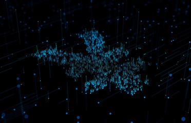 Obraz premium Financial, monetary, symbolic, electronic circuit, technology renminbi