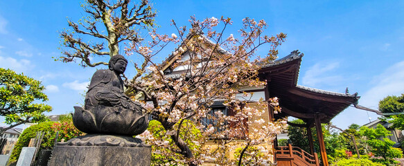 Bouddha in a Hongyo-ji temple in Tokyo,  Japan