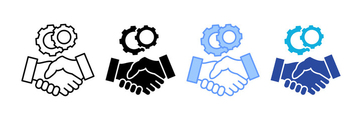 Fototapeta premium Support White Icon Set Design