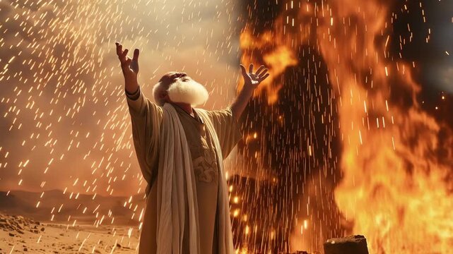A Miracle Happened When Elijah Prayed, Fire From God Came Down and Consumed the Burnt Offering