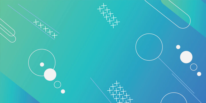 Gradient abstract greend blue background with geometric elements vector design in eps 10