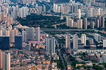 Fototapeta premium Morning view of Xining City, Qinghai Province, China