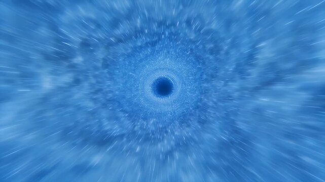 A mesmerizing deep blue vortex pulls you into a realm of unknown dimensions