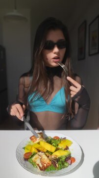 Sophisticated culinary shot featuring colorful produce and accessories