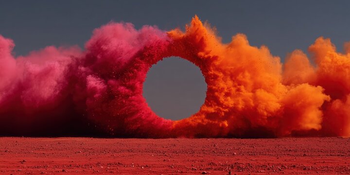 Traditional and religious Holi Festival, Color battle at the holi festival, colorful background, Multicolored paint, beautiful colored powder, juicy explosion of paint. High quality