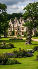 Obraz premium Large English country estate mansion house.