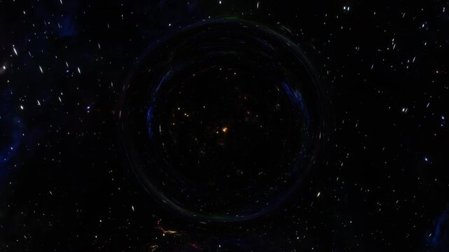 see another galaxy through the wormhole