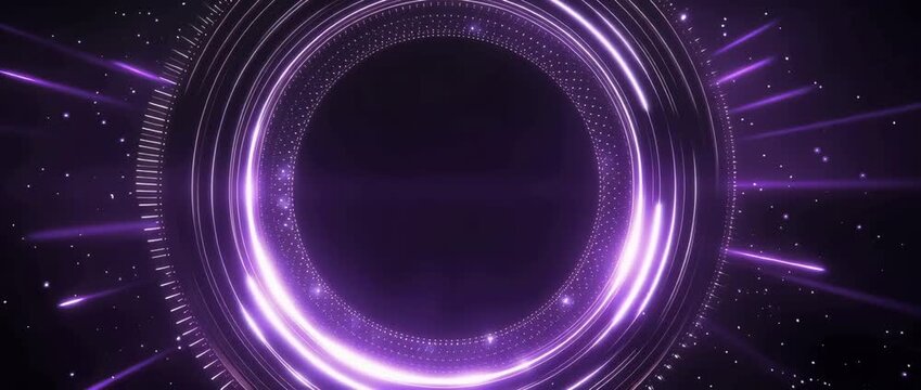 Futuristic black and purple sci-fi tunnel or energy core