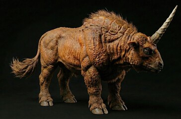 Fototapeta premium Side view of an old isolated dinosaur illustration