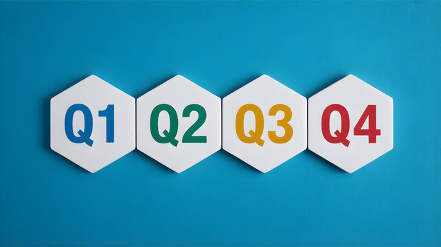 Quarterly Business Review Visualizing Q1, Q2, Q3, and Q4 Progress