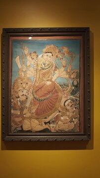 General View On Part Of Chamundeshwari, Also Known As Chamundi Or Chamundamma, Is A Fierce And Powerful Form Of Hindu Goddess Durga. Revered In Southern Indian States Of Karnataka And Tamil Nadu