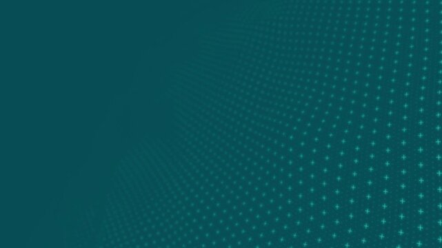 Clean teal digital gradient background featuring a subtle corner grid of glowing symbols for high tech branding