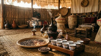 The Ethiopian Coffee Ceremony: Roasted Coffee Beans