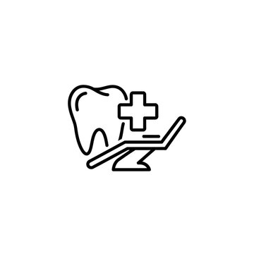 Dental Care and Oral Health Icon for Dental Hygiene and Medical Concepts