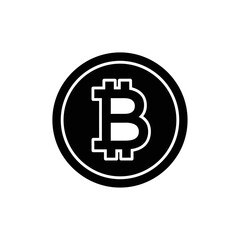 Obraz premium Digital Cryptocurrency Bitcoin Icon Representation for Financial Technology