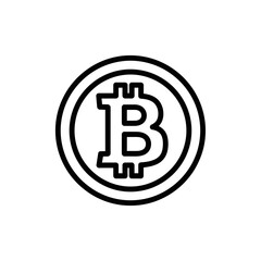Obraz premium Digital Cryptocurrency Bitcoin Icon Representing Blockchain and Digital Currency