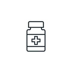Obraz premium Medical Medicine Bottle Icon for Healthcare and Pharmacy Applications