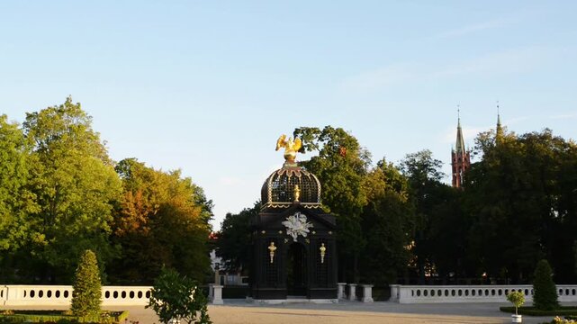 trellised gazebo near Branicki Palace in Bialystok
