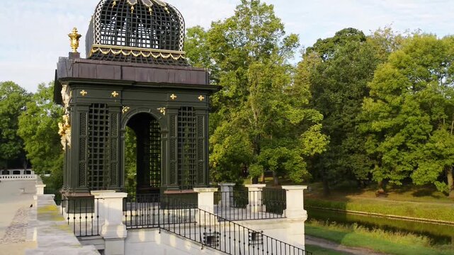 trellised gazebo near Branicki Palace in Bialystok