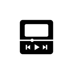 Obraz premium Minimalist Digital Music Player Icon for Media and Entertainment