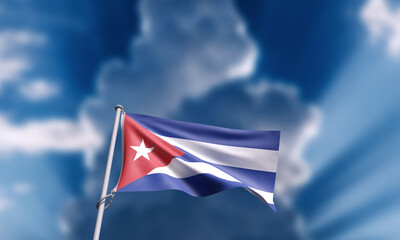 cuba flag waving country national cuban crude oil us usa united state america dictator embargo...