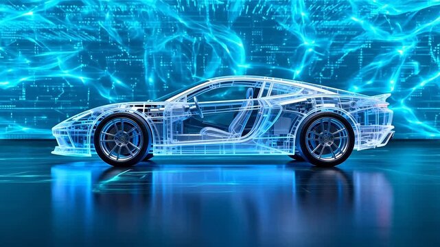 Transparent futuristic car design