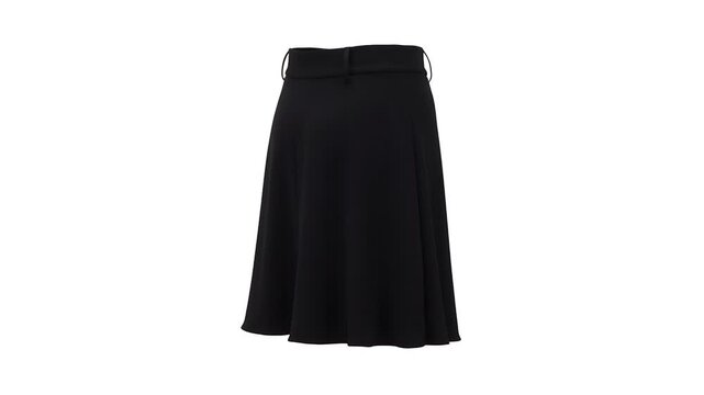 A simple black skirt with a belt