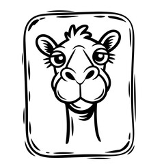Fototapeta premium Cute camel, vector illustration as a design element