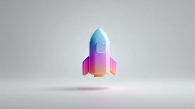 Fast shipping rocket parcel icon for delivery services and logistics in modern design