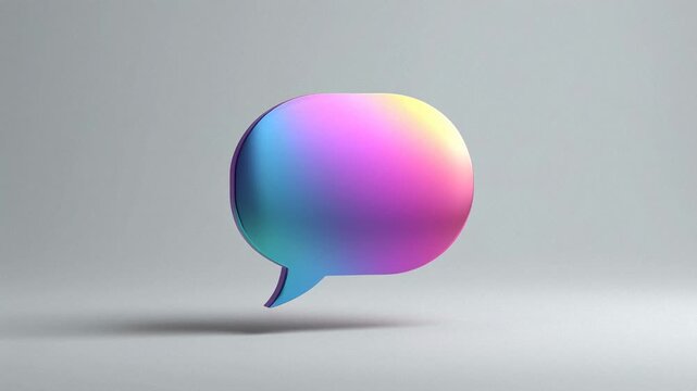 Feedback speech bubble icon placed on a simple background for communication design concepts in a digital setting