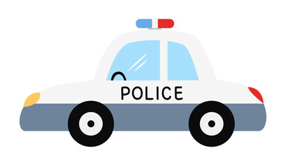 cartoon police car vector illustration © zunisa
